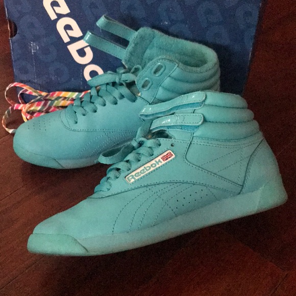 neon reebok classics
